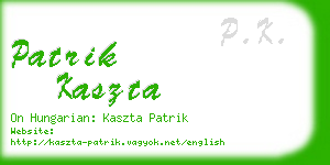 patrik kaszta business card